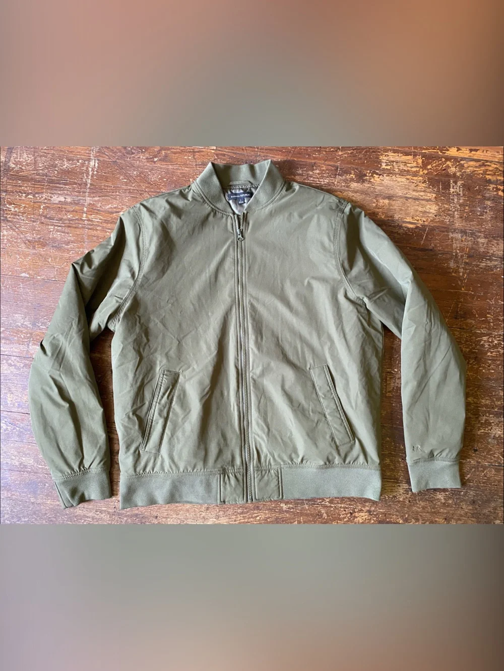 Men's Banana Republic Olive Green Bomber Jacket Size MD
